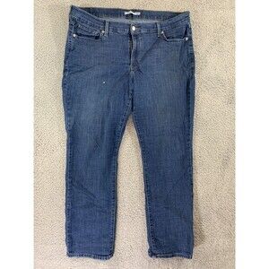 Lee Strauss Classic Straight Cut  20W Women's Denim Blue Jeans Workwear 5-Pocket